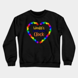 World's Cutest Alarm Clock Heart Crewneck Sweatshirt